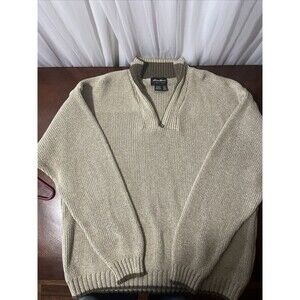 Eddie Bauer 3/4 Zip Grey Pullover Size XL Tall
